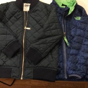 4T NorthFace puffer & 4 Gymboree quilted jacket